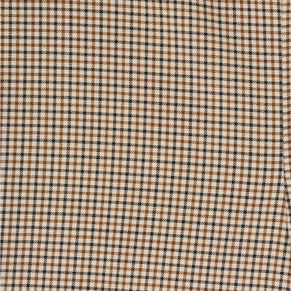 BNWT OAK+FORT Plaid Trouser in Oatmeal Brown Plaid - Picture 6 of 6